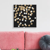 Minimalistischer Glitzer, schwarzer Champagnergold Leinwanddruck (Insitu (Wohnzimmer))