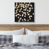Minimalistischer Glitzer, schwarzer Champagnergold Leinwanddruck (Insitu (Schlafzimmer))