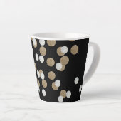 Minimalistischer Glitzer, schwarzer Champagnergold Milchtasse (Rechte Ecke)