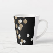 Minimalistischer Glitzer, schwarzer Champagnergold Milchtasse (Rechts)