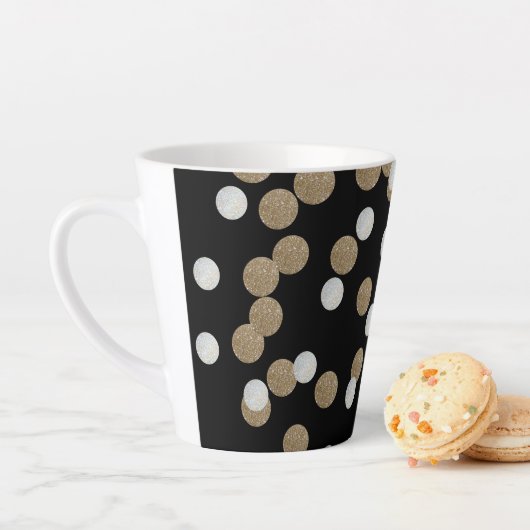 Minimalistischer Glitzer, schwarzer Champagnergold Milchtasse (Beispiel)