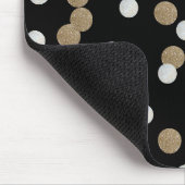 Minimalistischer Glitzer, schwarzer Champagnergold Mousepad (Ecke)