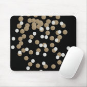 Minimalistischer Glitzer, schwarzer Champagnergold Mousepad (Mit Mouse)