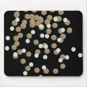Minimalistischer Glitzer, schwarzer Champagnergold Mousepad (Vorne)