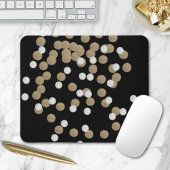 Minimalistischer Glitzer, schwarzer Champagnergold Mousepad