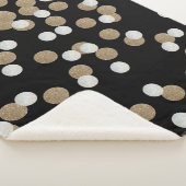 Minimalistischer Glitzer, schwarzer Champagnergold Sherpadecke (3/4)