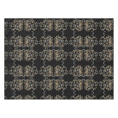 Minimalistischer Glitzer, schwarzer Champagnergold Tischdecke (Vorderseite (Horizontal))