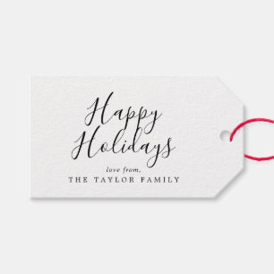 Minimalistischer glücklicher Familienurlaub Geschenkanhänger