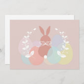 Minimalistischer glücklicher Ostern Feiertagskarte (Vorne/Hinten)