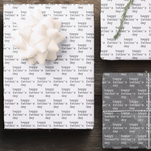 Minimalistischer glücklicher Vatertag Geschenkpapier Set