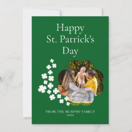 Minimalistischer Glücksklee St. Patrick's Day Foto Feiertagskarte
