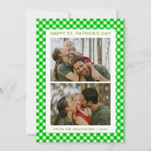 Minimalistischer Glücksklee St. Patrick's Day Foto Feiertagskarte