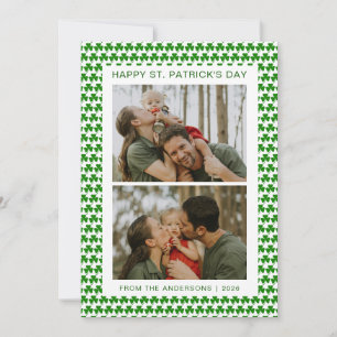 Minimalistischer Glücksklee St. Patrick's Day Foto Feiertagskarte
