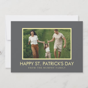 Minimalistischer Glücksklee St. Patrick's Day Foto Feiertagskarte