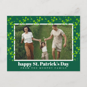 Minimalistischer Glücksklee St. Patrick's Day Foto Feiertagspostkarte