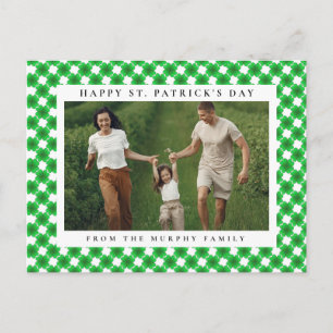 Minimalistischer Glücksklee St. Patrick's Day Foto Feiertagspostkarte