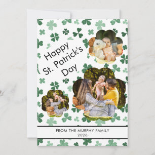 Minimalistischer Glückskleeblatt St. Patrick's Day Feiertagskarte