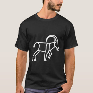 Minimalistischer Goat Line Art Pocket Patch T - Sh T-Shirt