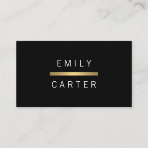 Minimalistischer Gold-Bar-Akzent Visitenkarte