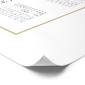 Minimalistischer Gold-Border-Design-Plan Poster (Ecke)