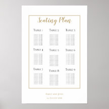 Minimalistischer Gold-Border-Design-Plan