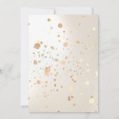 Minimalistischer Gold Glitzer Elegante Moderne Hoc Einladung (Rückseite)