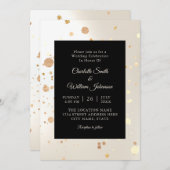 Minimalistischer Gold Glitzer Elegante Moderne Hoc Einladung (Vorne/Hinten)