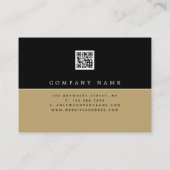 Minimalistischer Gold QR Code Visitenkarte (Rückseite)