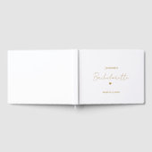 Minimalistischer Gold Script-Junggeselinnen-Abschi Gästebuch (Voll)