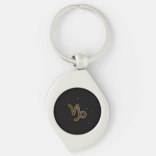 Minimalistischer Gold-Steinbock-Tierkreis-Schlüsse Schlüsselanhänger