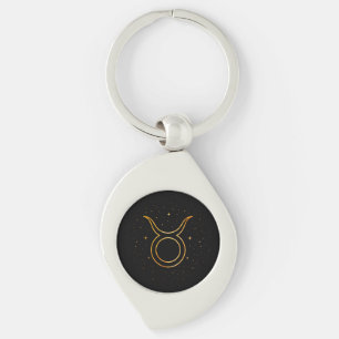 Minimalistischer Gold-Stier-Tierkreis-Anhänger Ges Schlüsselanhänger