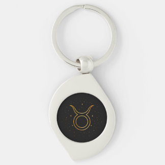 Minimalistischer Gold-Stier-Tierkreis-Anhänger Ges Schlüsselanhänger
