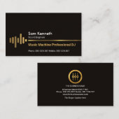 Minimalistischer Gold-Wave-Sound-Engineer Visitenkarte (Vorne/Hinten)