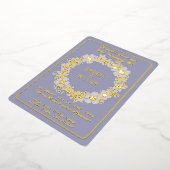 Minimalistischer Goldblumenschaden auf dem Mute Bl Folieneinladung (Gedreht)