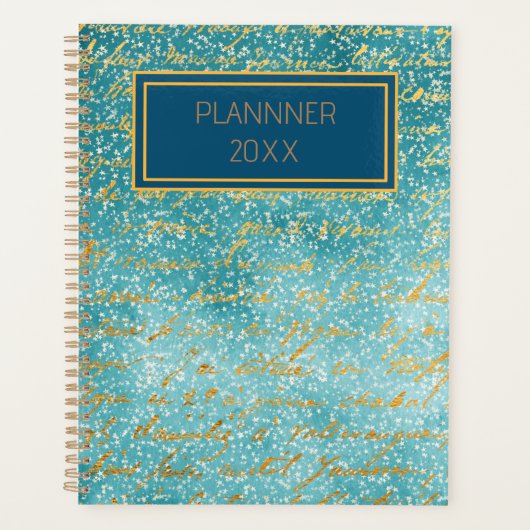 Minimalistischer Golddruck Planer (Vorderseite)