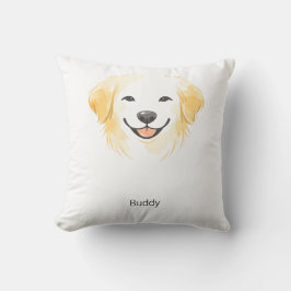 Minimalistischer Golden Retriever benutzerdefinier Kissen