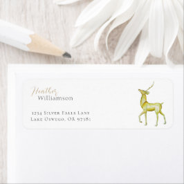 Minimalistischer Goldene Rentier Weihnachtsfeierta