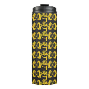 Minimalistischer goldener Hand-Hantelheber - Gym-S Thermosbecher
