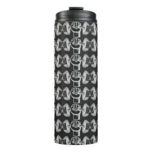 Minimalistischer goldener Hand-Hantelheber - Gym-S Thermosbecher
