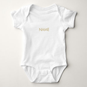 Minimalistischer Goldname Baby Strampler