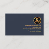 Minimalistischer Goldstreifen-Chauffeur Visitenkarte (Rückseite)