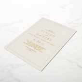 Minimalistischer Goldstreifen | Lässige Hochzeit v Folieneinladung (Gedreht)