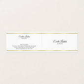 Minimalistischer Goldstreifen mit blauem Farbton Visitenkarten (Außenseite Aufgefaltet)