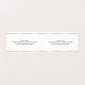 Minimalistischer Goldstreifen mit blauem Farbton Visitenkarten (Innenseite Aufgefaltet)