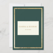 Minimalistischer Goldwaldgrün Glam UAWG Einladung (Rückseite)