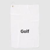 Minimalistischer "Golf" Text Maßgeschneiderter Mik Golfhandtuch (Vorderseite)