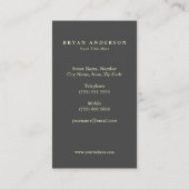 Minimalistischer Golfspieler Visitenkarte (Rückseite)