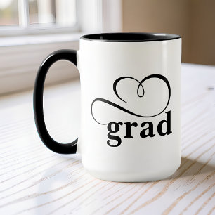 Minimalistischer Grad Heart Kalligrafie individuel Tasse