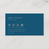 Minimalistischer Grafikdesigner in Blau, Rosa und Visitenkarte (Rückseite)