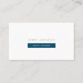 Minimalistischer Grafikdesigner in Blau, Rosa und Visitenkarte (Vorderseite)